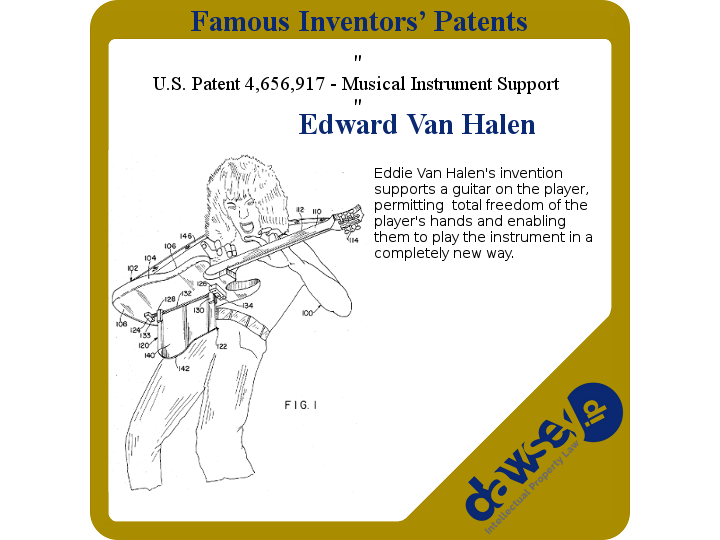 4,656,917 - Edward Van Halen - Musical instrument support