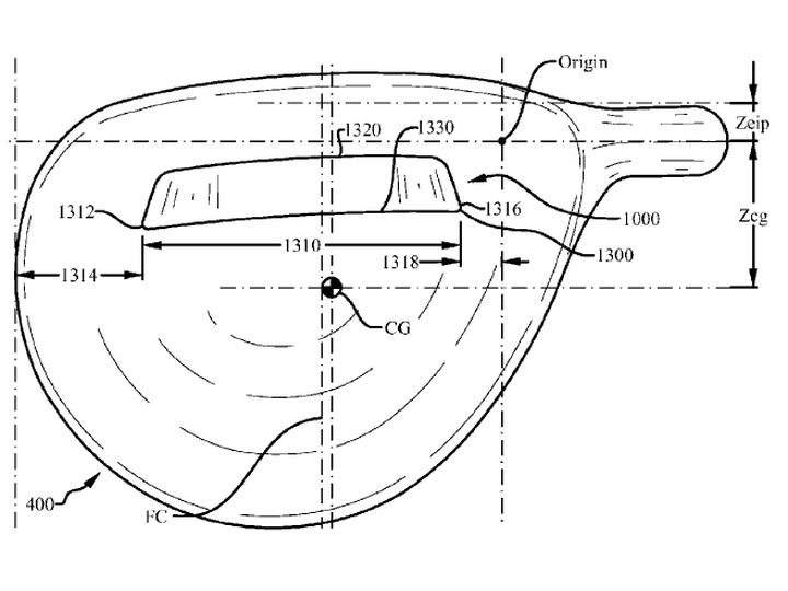 8,241,143 - Taylor Made Golf Company, Inc. - Hollow golf club head having crown stress reducing feature