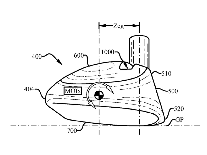 8,591,351 - Taylor Made Golf Company, Inc. - Hollow golf club head having crown stress reducing feature