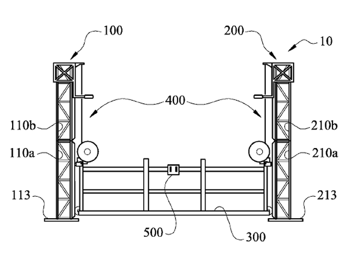 9,217,254 - Sky Climber, LLC - Suspension platform system