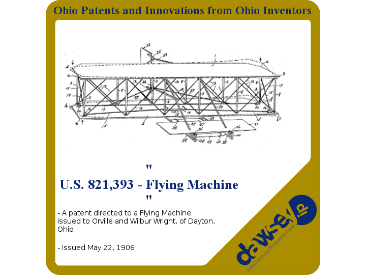 821,393 - Orville Wright & Wilbur Wright - Flying Machine