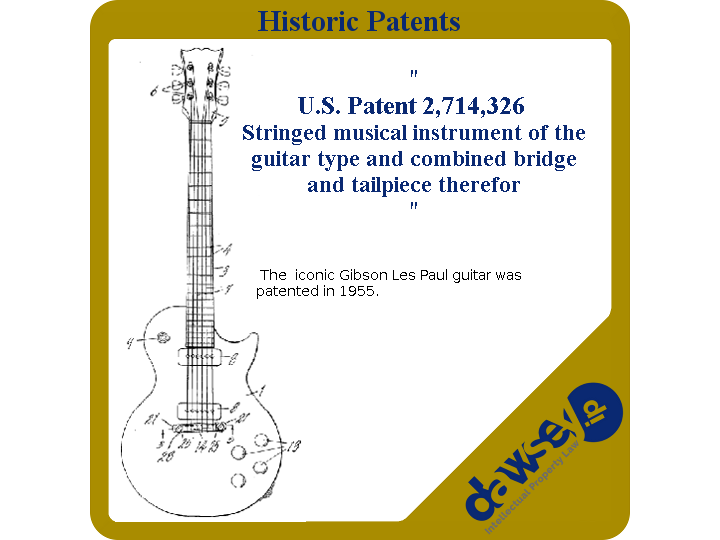 2,714,326 - GIBSON Inc. - Stringed musical instrument of the guitar type and combined bridge and tailpiece therefor