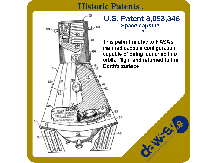 3,093,346 - National Aeronautics and Space Administration - Space capsule