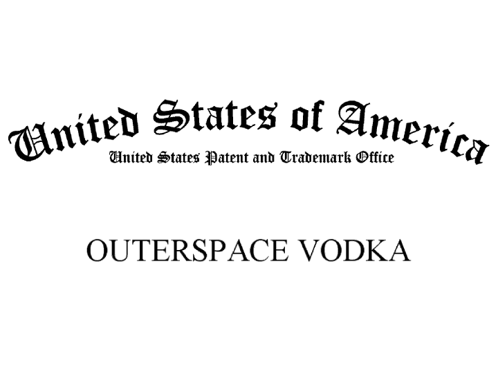 4,878,606 - OUTERSPACE VODKA