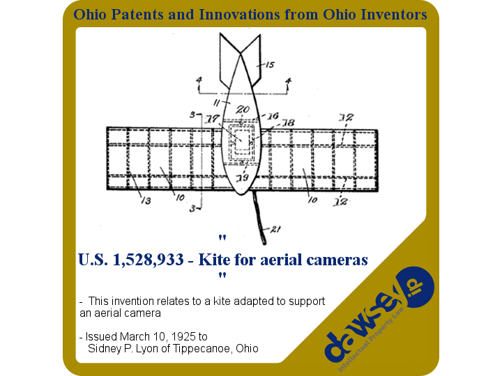 1,528,933 - Sidney P Lyon - Kite for aerial cameras